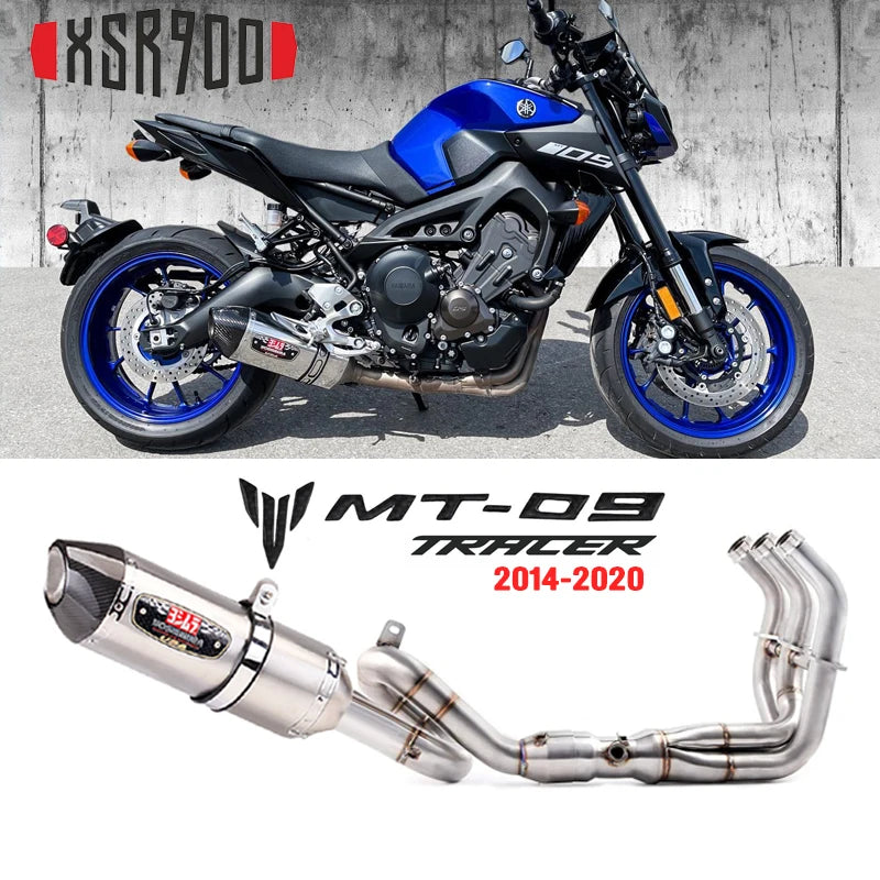 Motorcycle Full System Exhaust For Yamaha MT09 FZ09 2013-2021 MT09 SP 2017-2021 XSR900 2016 - 2021 Exhaust Muffler Pipe