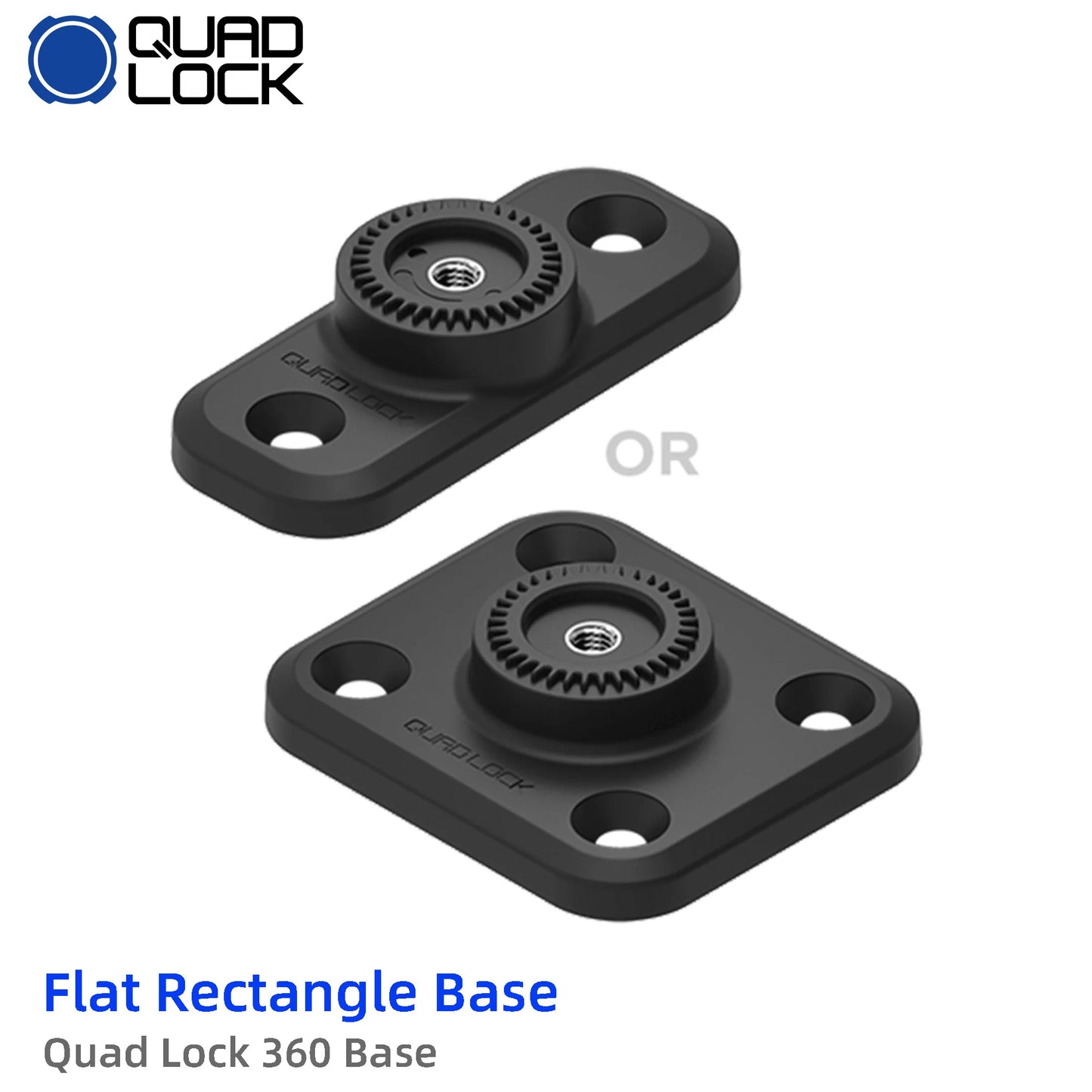 QUAD LOCK 360 Base - Flat Rectangle Base 2/4 HOLE BASE phone mounts