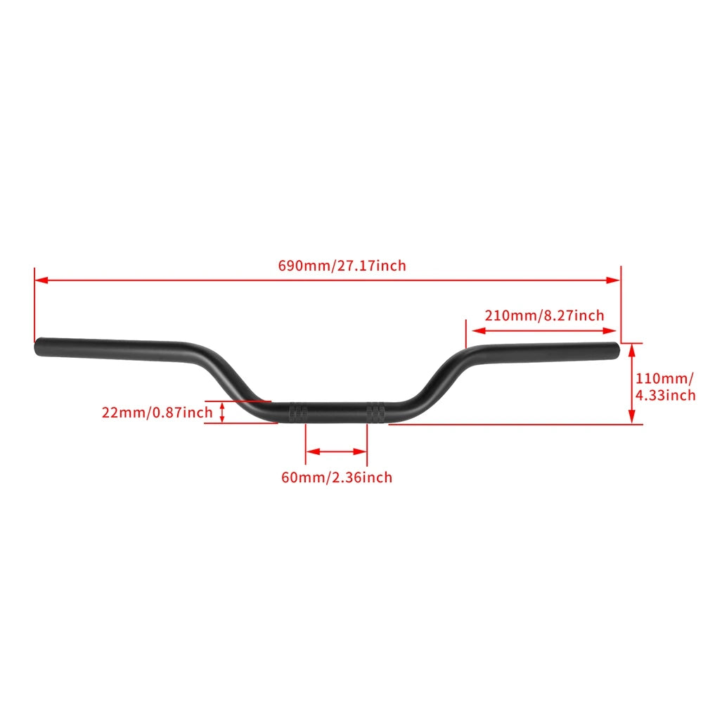 Universal 22MM 25MM Motorcycle Bike Tracker Style Bar Handlebar Cafe Racer Old School For Honda Yamaha Suzuki Custom