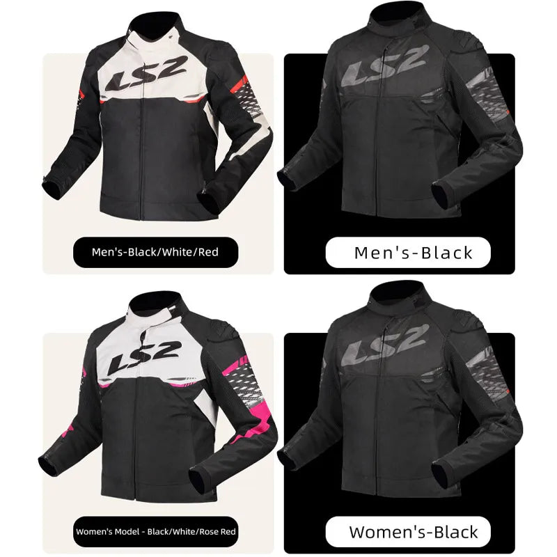 LS2 Motorcycle Jacket Autumn Winter Waterproof Windproof Warm Motorbike Jacket Men Women CE Anti-fall Motocross Riding Clothing