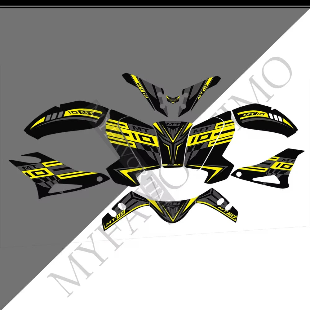 For Yamaha MT10 FZ moto Stickers Tank Pad Protector Fairing Fender Motorcycle Knee Decal Fuel MT-10 2016-2021