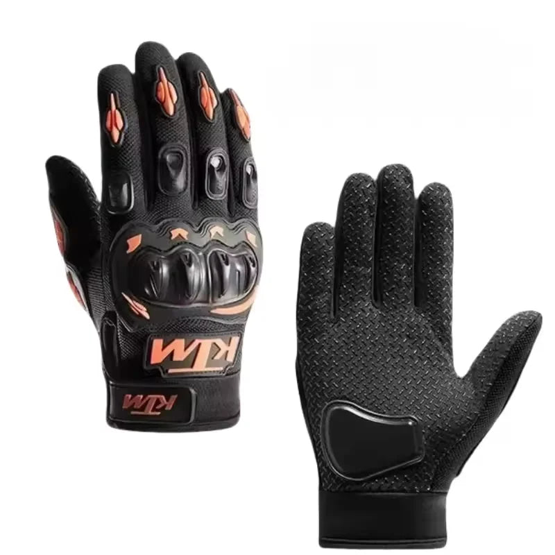 KTM off-road gloves, breathable full finger bicycle gloves, motorcycle anti fall rider gloves, outdoor sports gloves