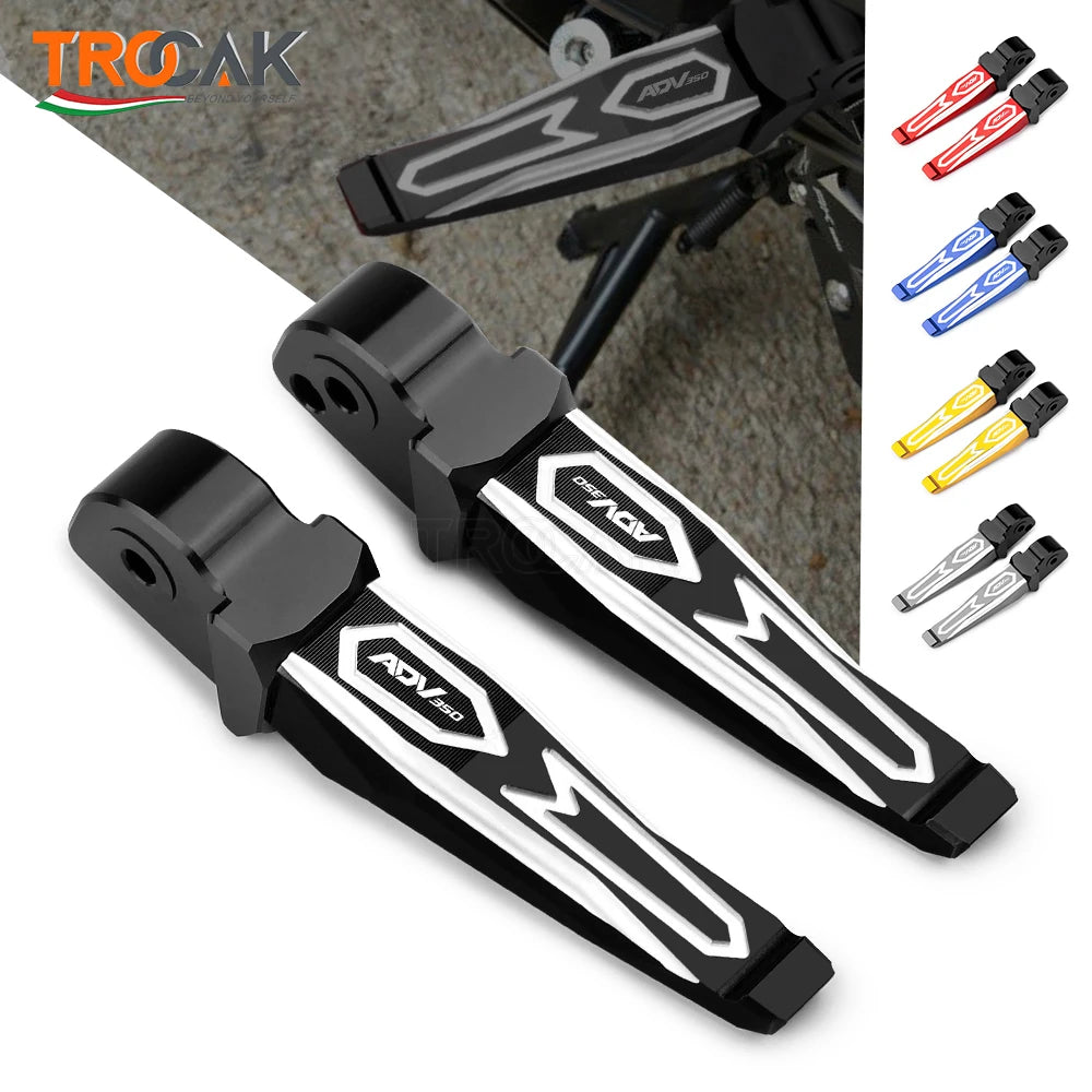 For HONDA ADV350 ADV 350 2021-2023 Motorcycle Accessories Rear Passenger Footrest Foot Rest Pegs Rear Pedals anti-slip pedals