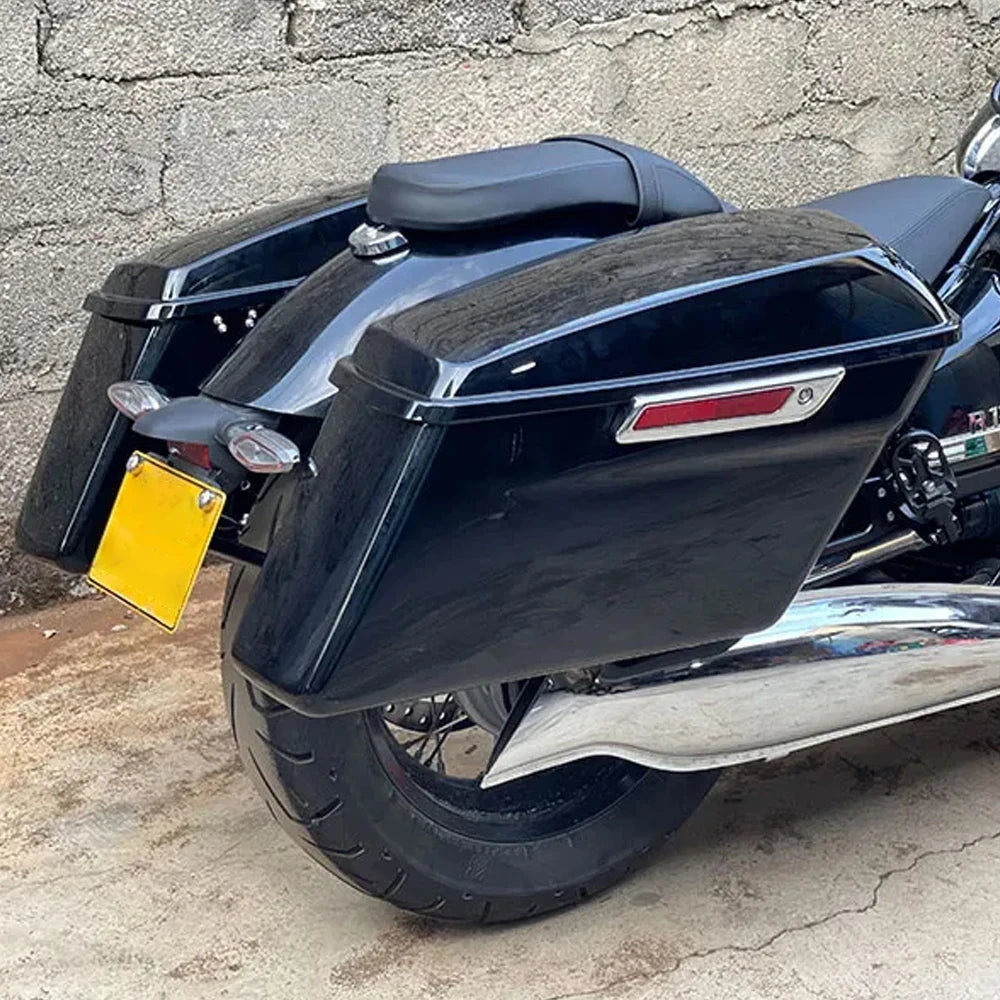 Motorcycle Saddlebags Vivid Black Side Saddle Bag And Lining With Mounts Kit Fits For BMW R18 100 Years R 18 Classic 2020-2026