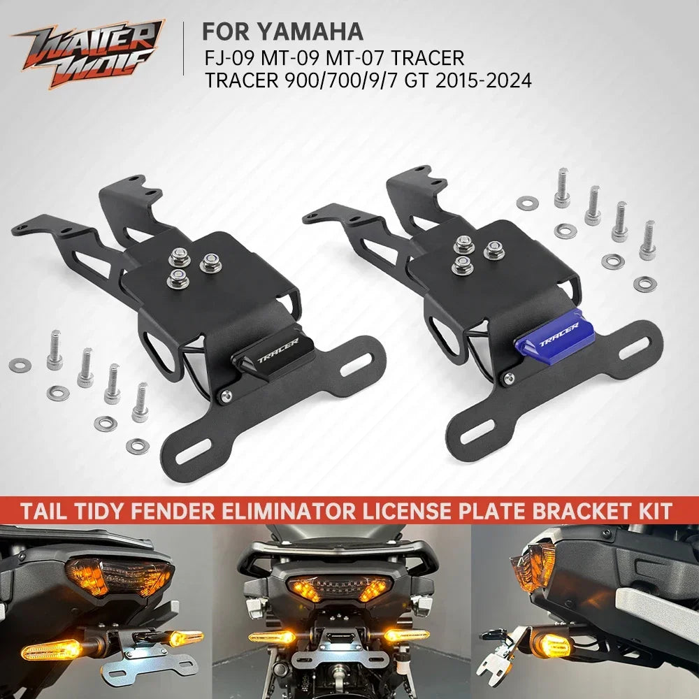 Tracer 9 GT License Plate Holder For YAMAHA MT09 MT07 900 700 7GT 9GT FJ09 2024 Motorcycle Tail Tidy Fender Eliminator MT FJ 09