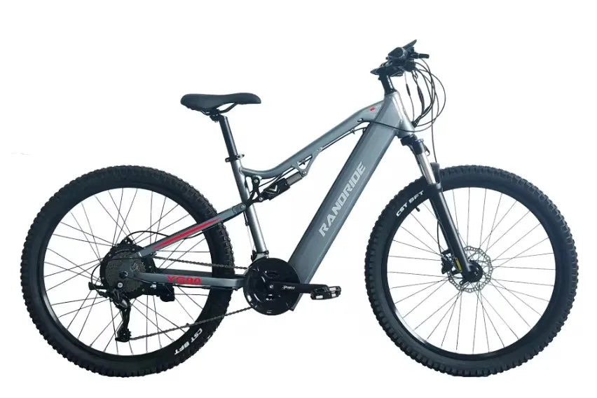 RANDRIDE YG90 Electric Bicycle 1000W 48V17AH Hydraulic Brake Ebike with Full Suspension 21 Gears Shift Free Rack
