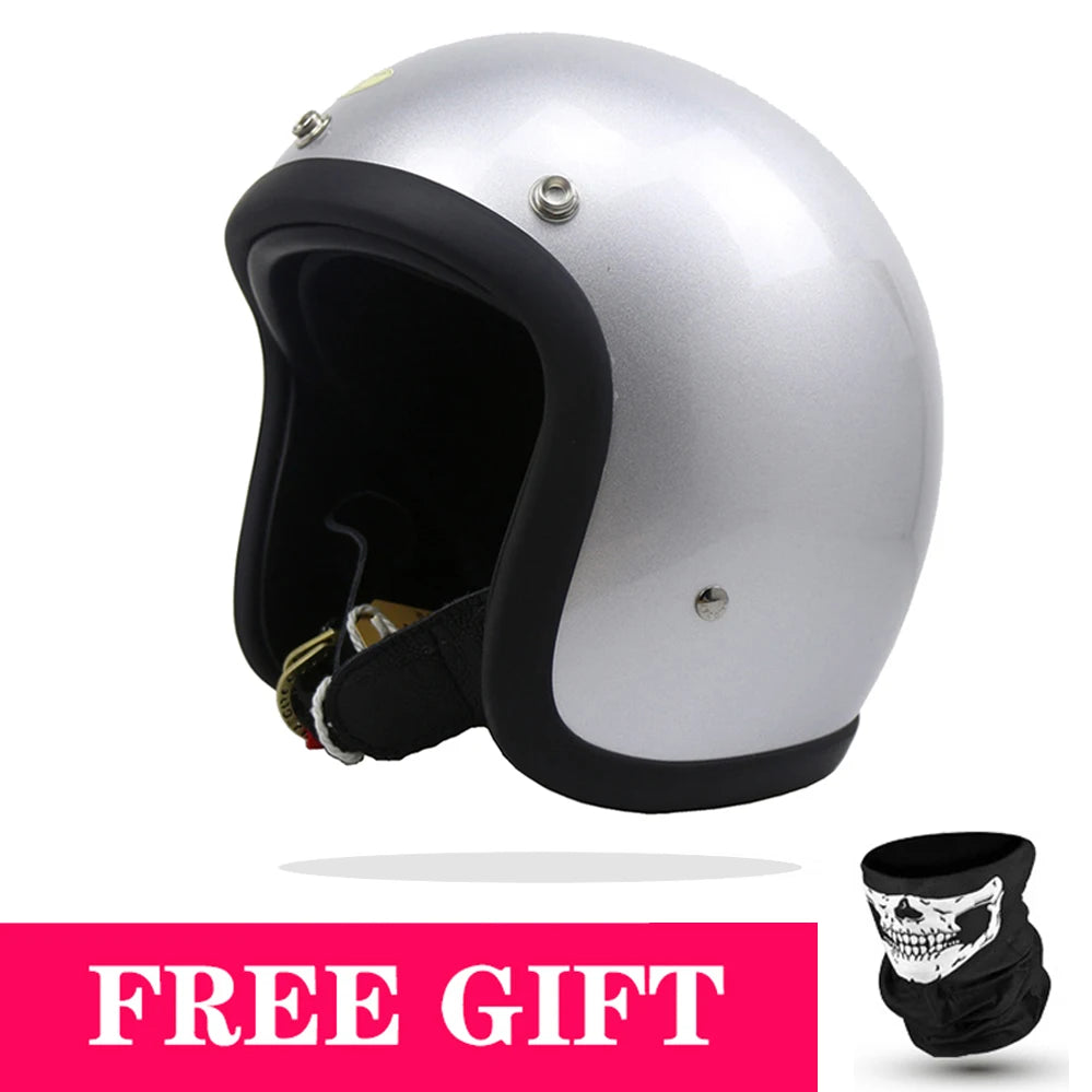 Genuine Vintage TT&COCASCOS Fashion Motorcycle Helmet Retro Scooter Riding Open Face 3/4 Jet Casco Moto Capacete DOT Approved