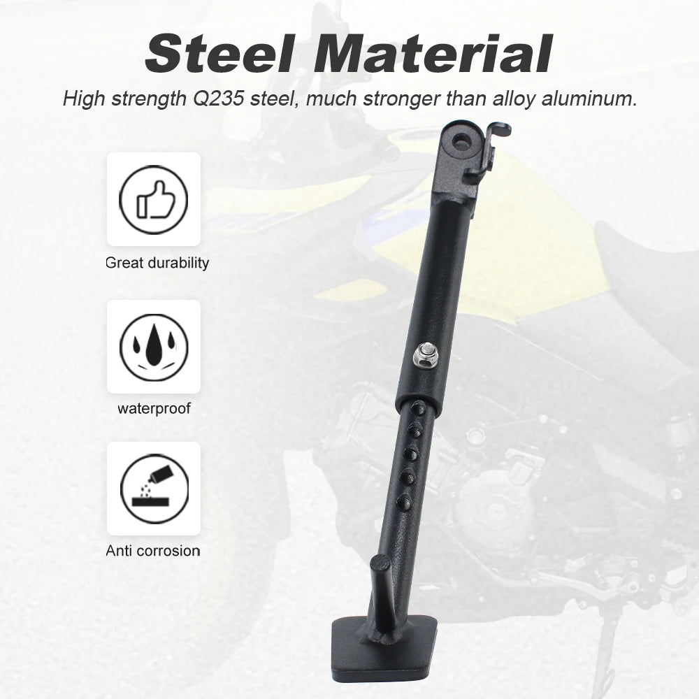 DL 650 Motorcycle Adjustable Kickstand Foot Side Stand Fit For Suzuki V-Strom 650/DL650 2012-2017 2018 2019 2020 2021 2022 2023