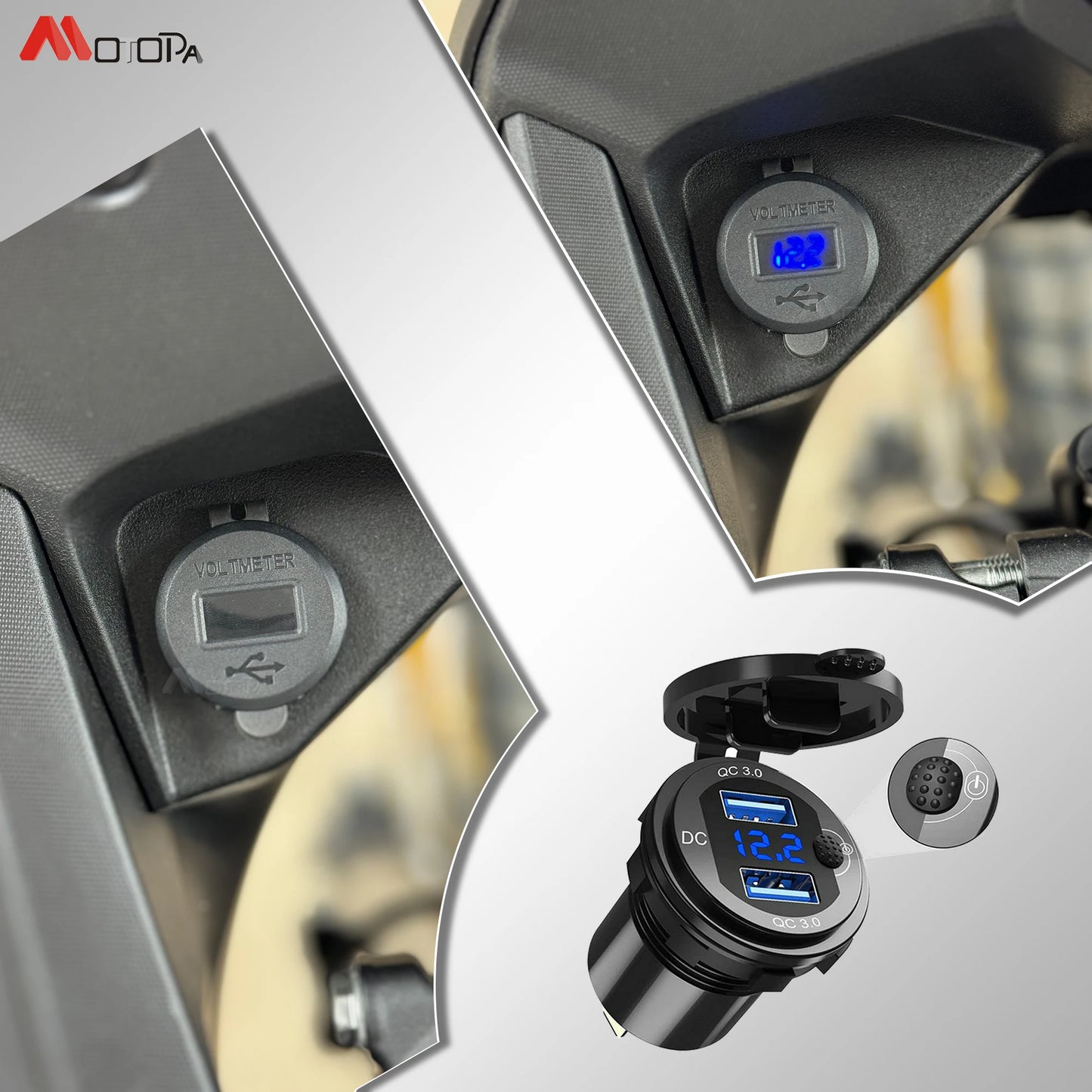 Motorcycle for CRF1100L Quick Charge 3.0 Dual USB charger For Honda Africa Twin 1100 2024 CRF1000L CRF1100L