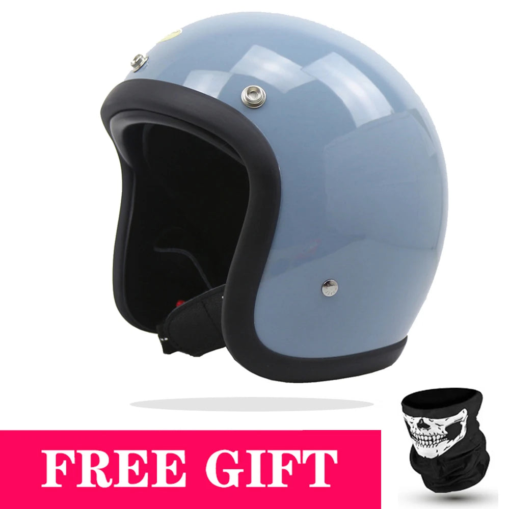 Genuine Vintage TT&COCASCOS Fashion Motorcycle Helmet Retro Scooter Riding Open Face 3/4 Jet Casco Moto Capacete DOT Approved