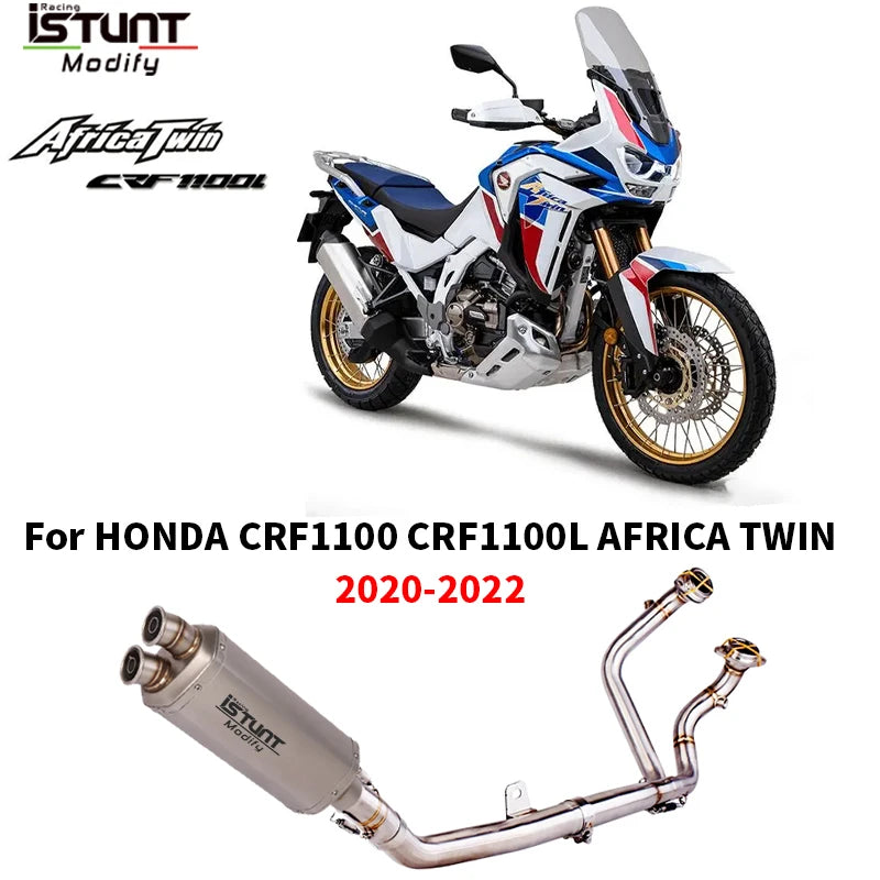 Full Motorcycle Exhaust System Espace Moto Slip On for Honda Crf1100 Crf1100L Africa Twin Exhausts 2020 2021 2022 Years