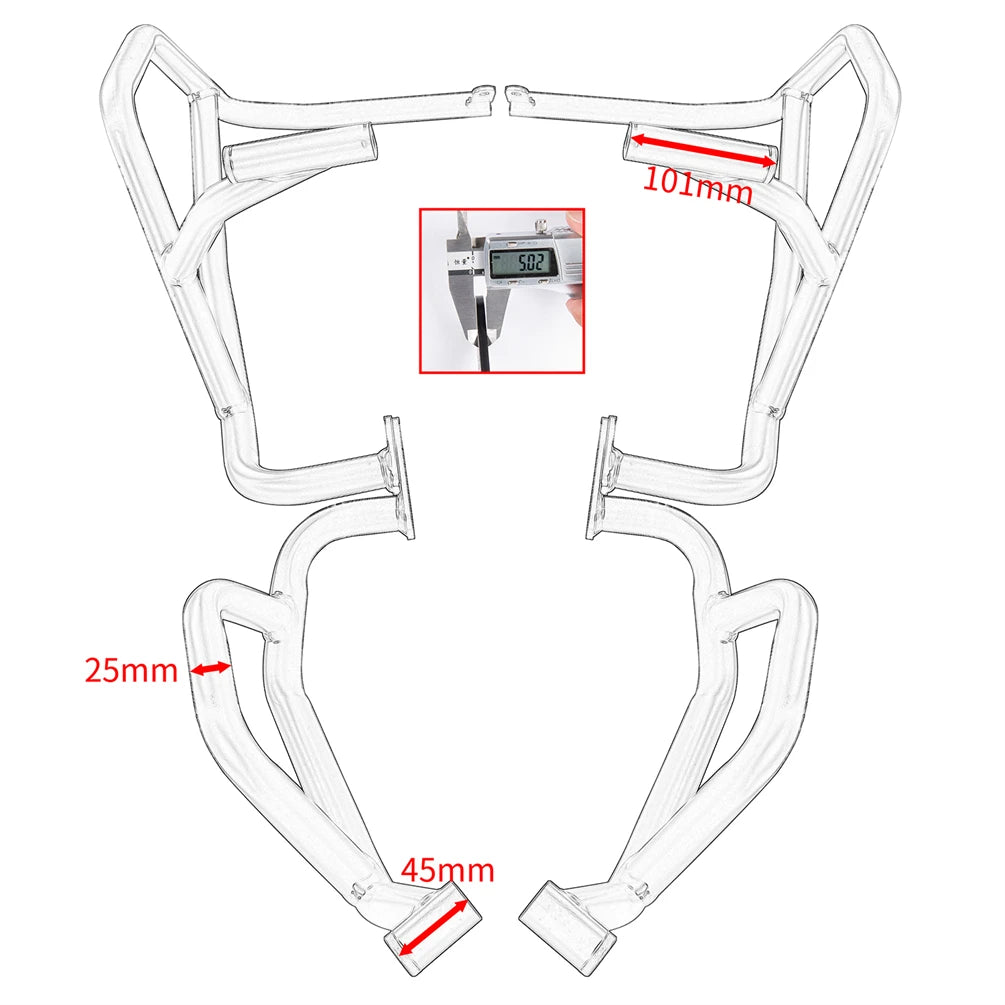 For CFMOTO 450MT 2024 Engine Guard Highway Crash Bar Motorcycle Frame Protection Upper Lower Bumper 450 MT Accessories