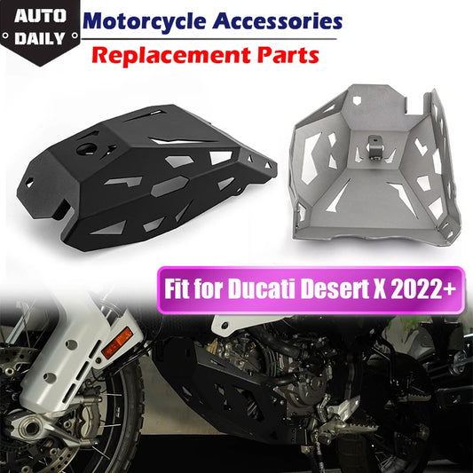 Motorcycle Under Engine Protection Guard Cover Bash Guards Sump Plate Skid Plate Fit For Ducati DesertX 2022 2023 Aluminum