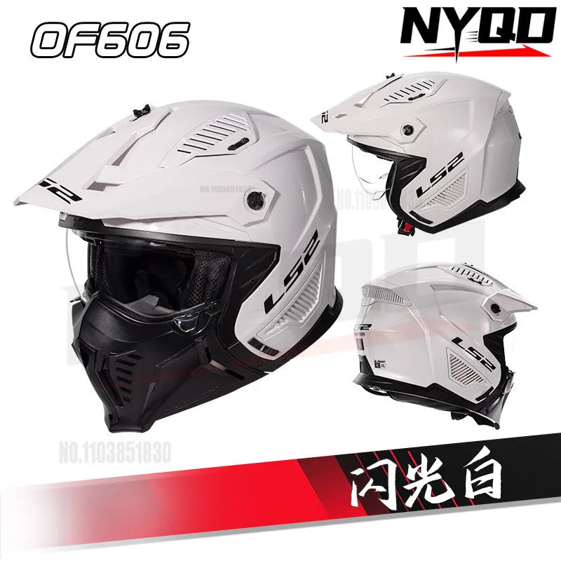 Original LS2 OF606 Motorcycle Helmet MultiPurpose Off-Road Racing Summer Anti-Glare casco Motocross motorcycle flip helmet