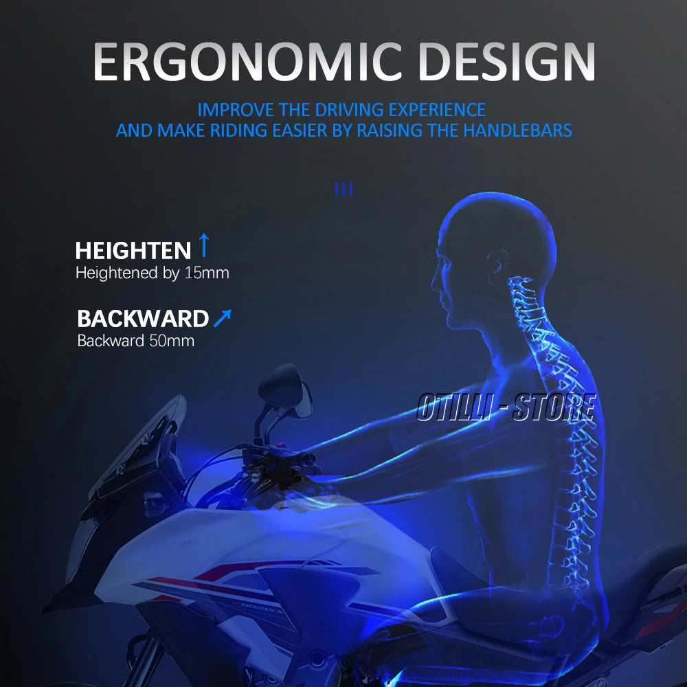 Motorcycle HandleBar Heightening Riser Clamp Back Move Mount Clamp Adapter Handle Bar Risers For BMW R 18 R18 Classic 2021 2022