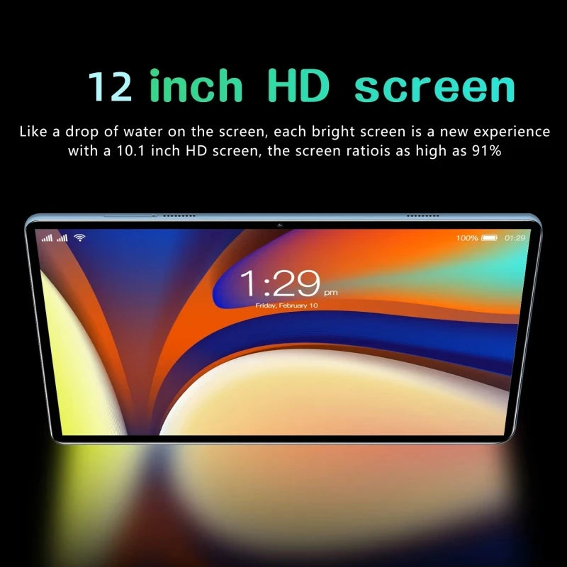 2025 Tablets Android Original Android P70 PRO Tablet 22GB + 2T 20000mAh 12 inch HD 4K Android 14 10 Core WIFI Network Tablet PC