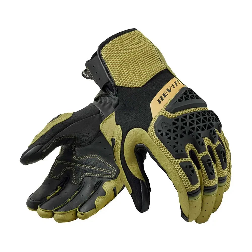 2026 Revit Sand 5 Gloves Genuine Leather Mesh Textile Touch Screen Motorcycle Racing Motor Riding All Size M-XXL