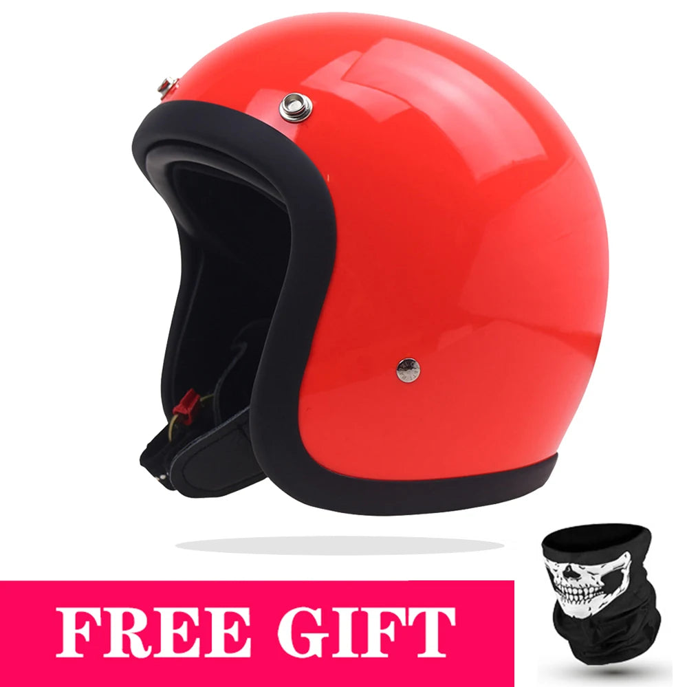 Genuine Vintage TT&COCASCOS Fashion Motorcycle Helmet Retro Scooter Riding Open Face 3/4 Jet Casco Moto Capacete DOT Approved
