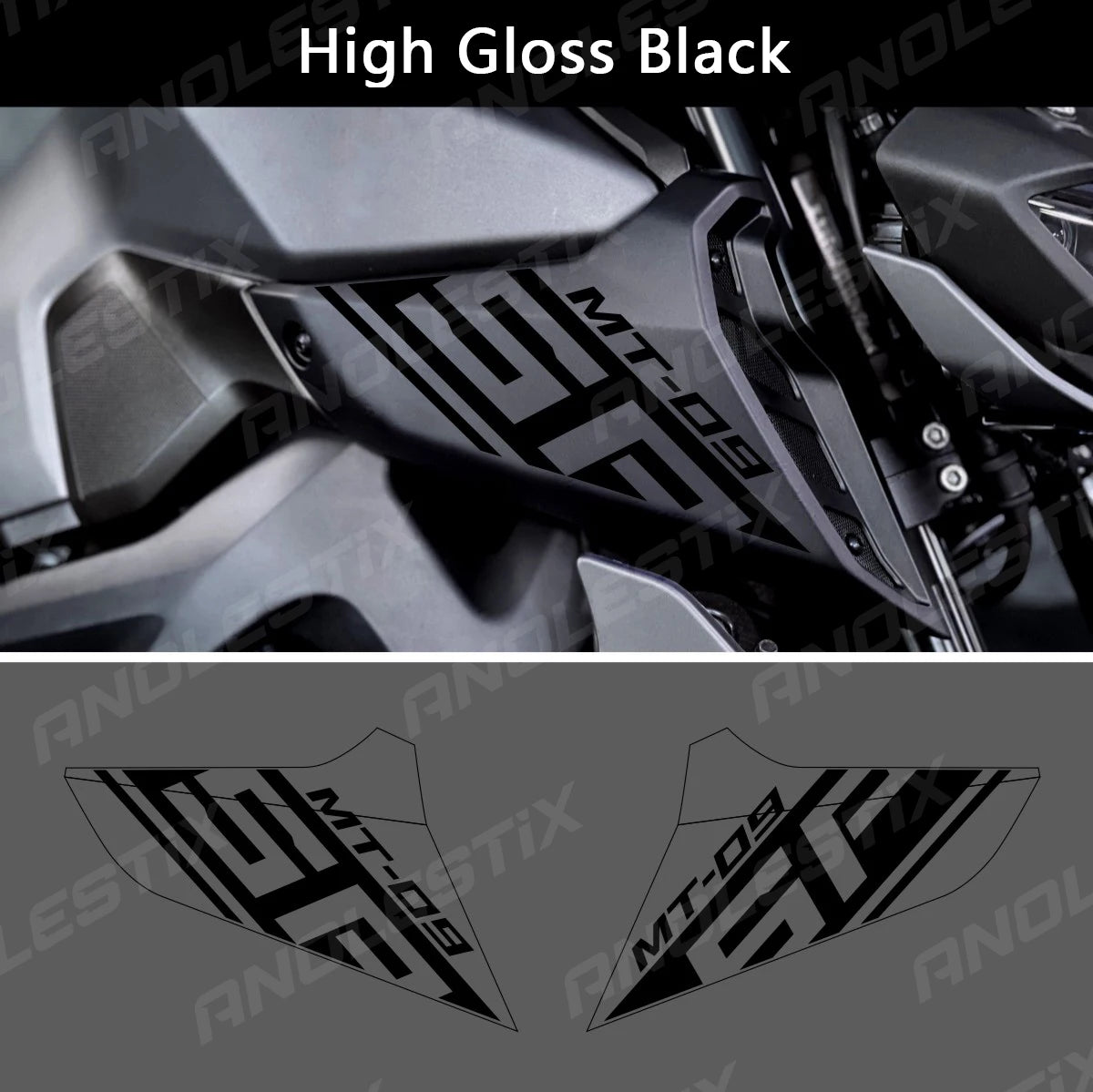 AnoleStix Reflective Motorcycle Logo Set Air Inlet Emblem Decals For YAMAHA MT09SP MT-09SP 2018 2019 2020 2020