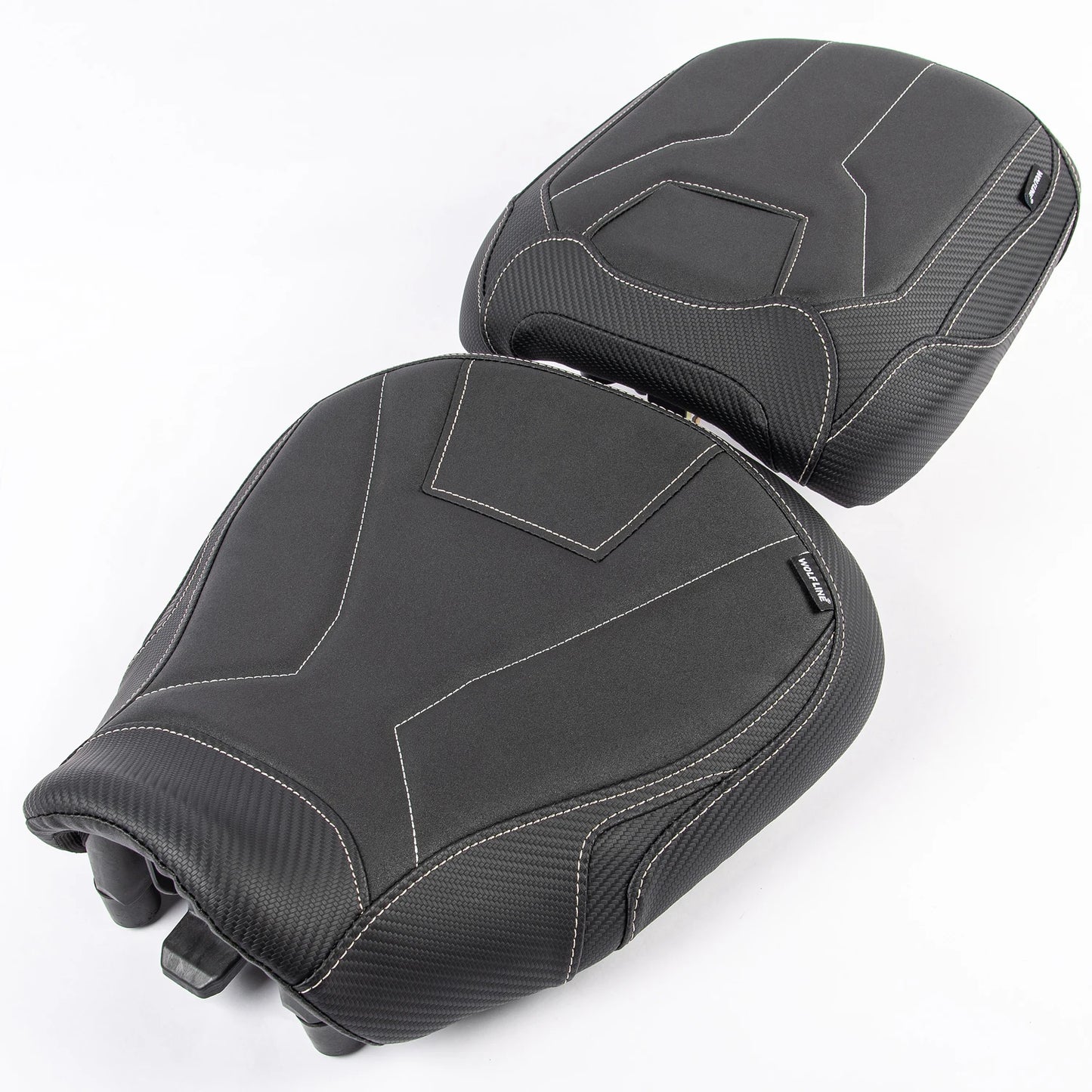 RUMSBD Motorcycle Front Solo Thicken Leather Seat Cover Rear Passenger Cushion Pad For Yamaha Tracer 9/GT 2021 2022 2023 2024