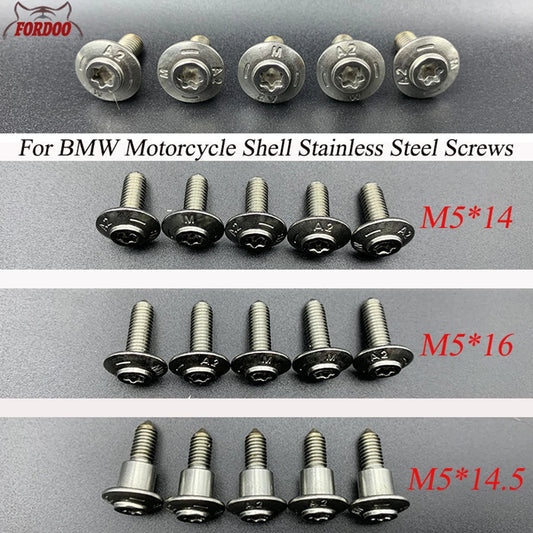 M5 For BMW Motorcycle Shell Stainless Steel Screws R1200GS R1250GS ADV R1200RT S1000XR RR S1000R C600 C650GT F900R F750GS F850GS