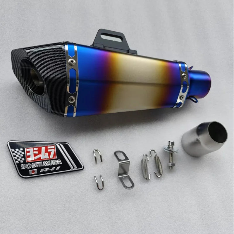 51mm Motorcycle For Honda DREAMWING XL750 Transalp Exhaust Muffler Yoshimura FZ1 R6 R15 R3 ZX6R ZX10R Z900 1000 CBR1000 GSXR1000