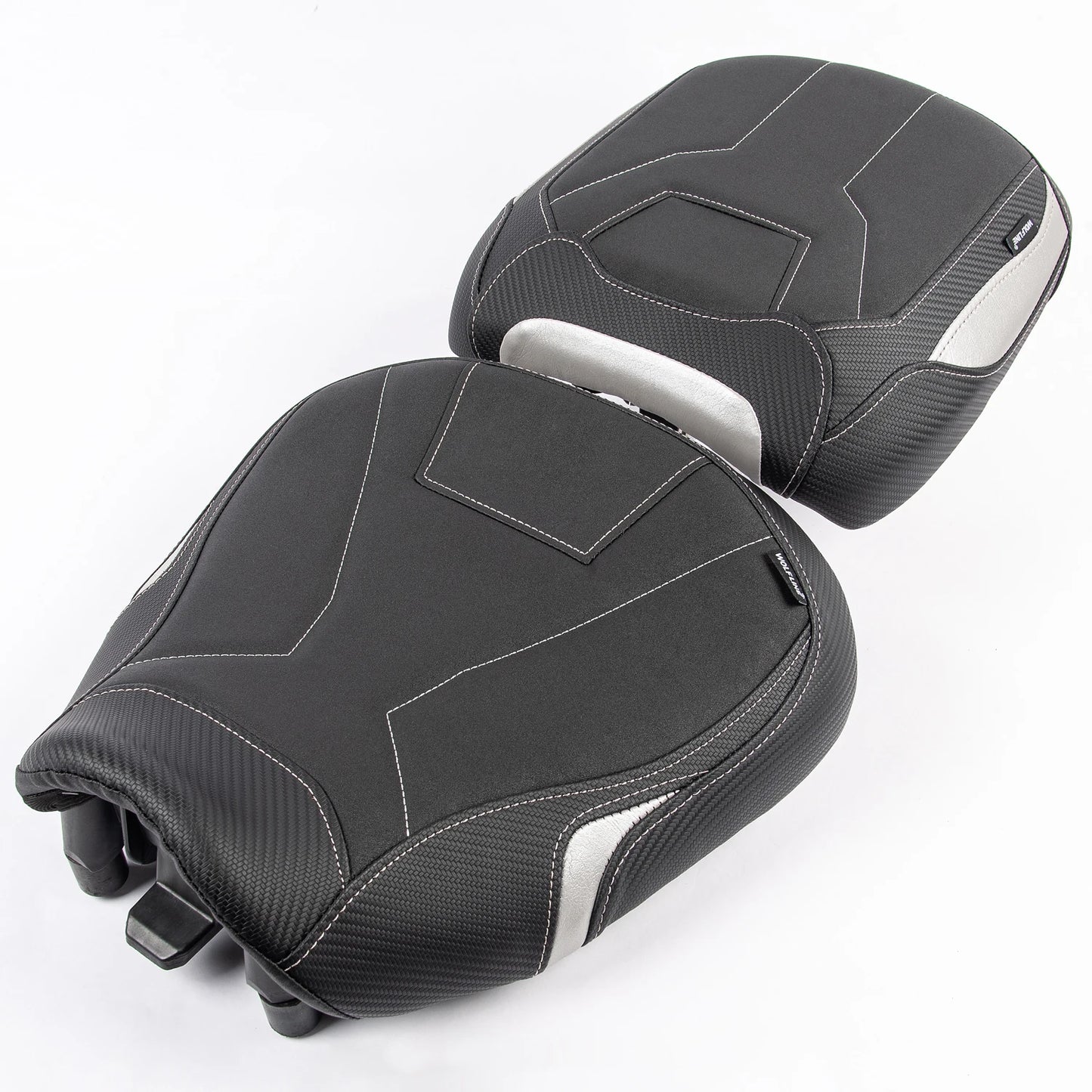 RUMSBD Motorcycle Front Solo Thicken Leather Seat Cover Rear Passenger Cushion Pad For Yamaha Tracer 9/GT 2021 2022 2023 2024