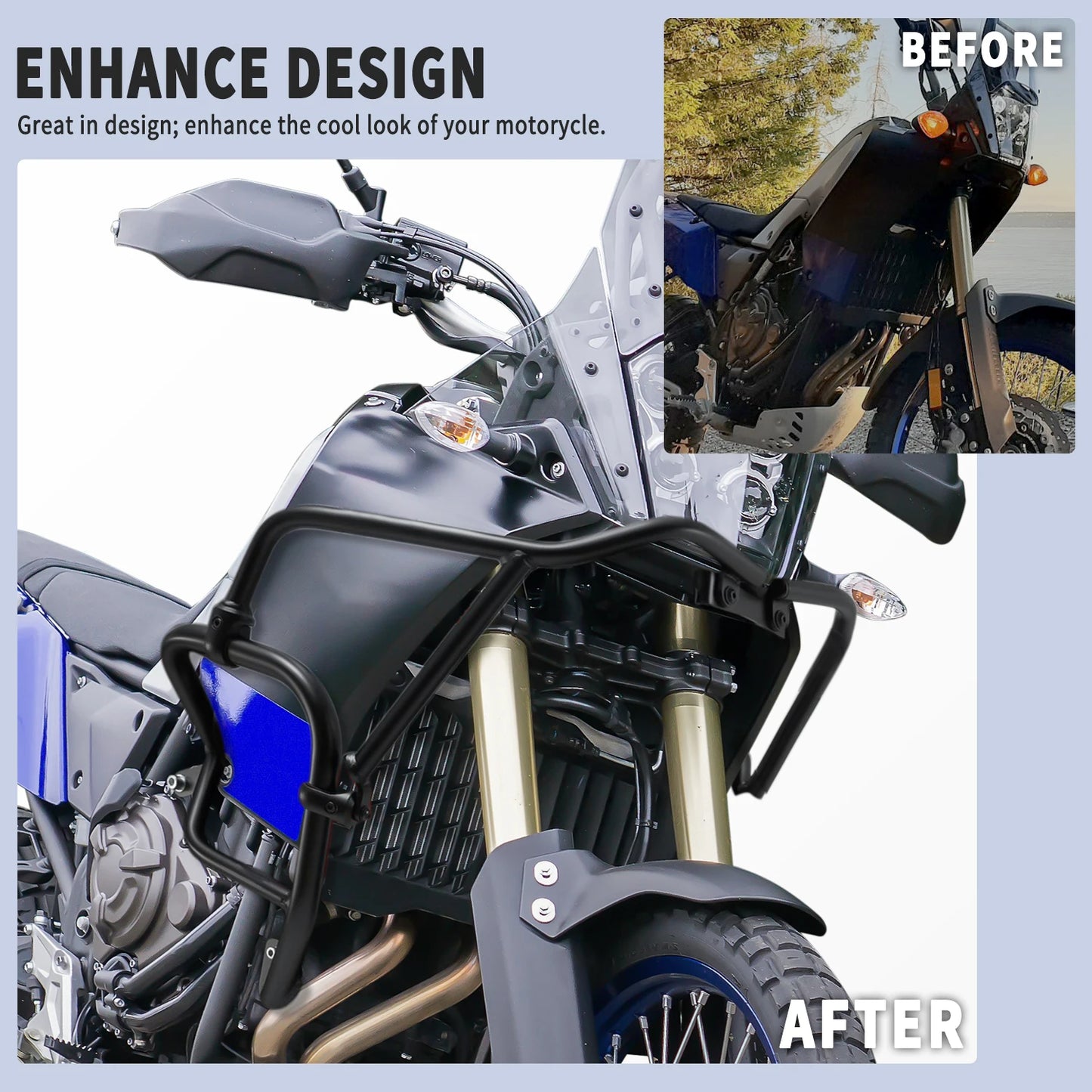 For Yamaha Tenere 700 XTZ 700 Tenere700 XT700Z 2019 2020 2021 2022 Motorcycle Stunt Cage Protector Engine Guard Bumper Crash Bar