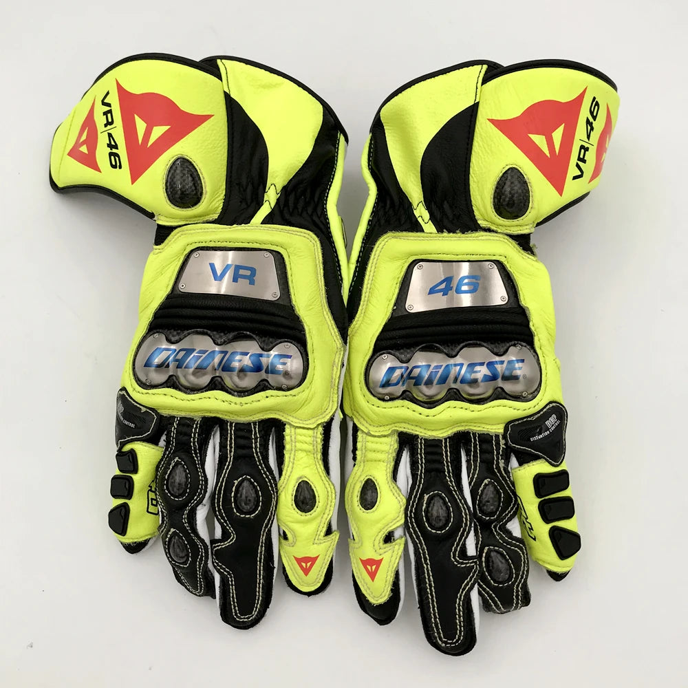 Dennis Full METAL 6 Rossi Gloves Motorcycle Titanium Alloy Carbon Fiber Track Racing Gloves