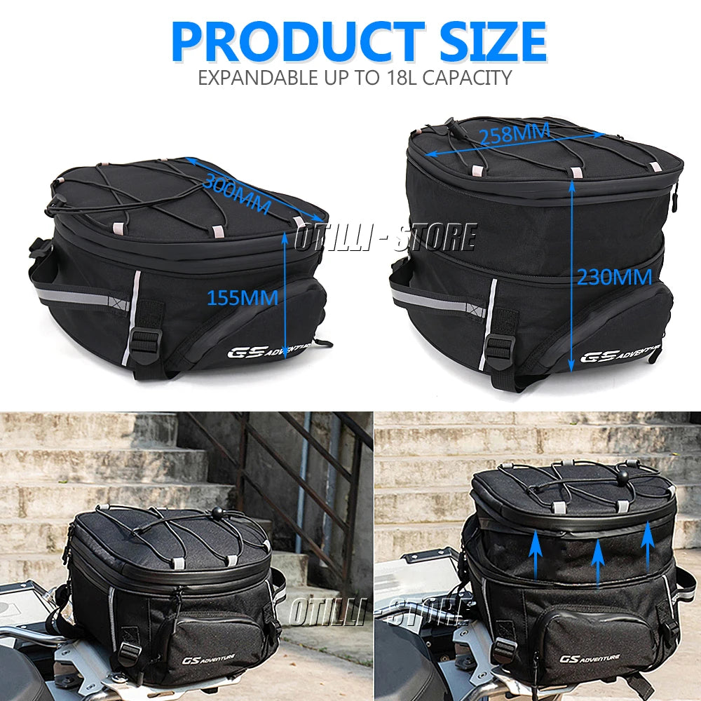 New Waterproof Motorcycle Tail Bag Multifunction Rear Seat Bag High Capacity For BMW R1200GS R1250GS LC Advenutre F850GS F750GS