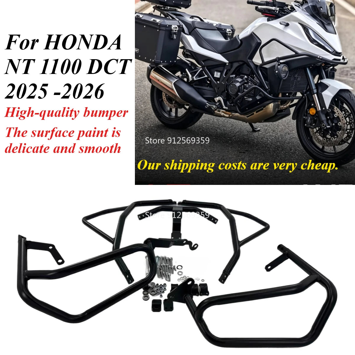 Fit for HONDA NT 1100 DCT 2025 -2026 Motorcycle Accessories Highway Engine Guard Crash Bar Frame Bumper Fairing Protector NT1100