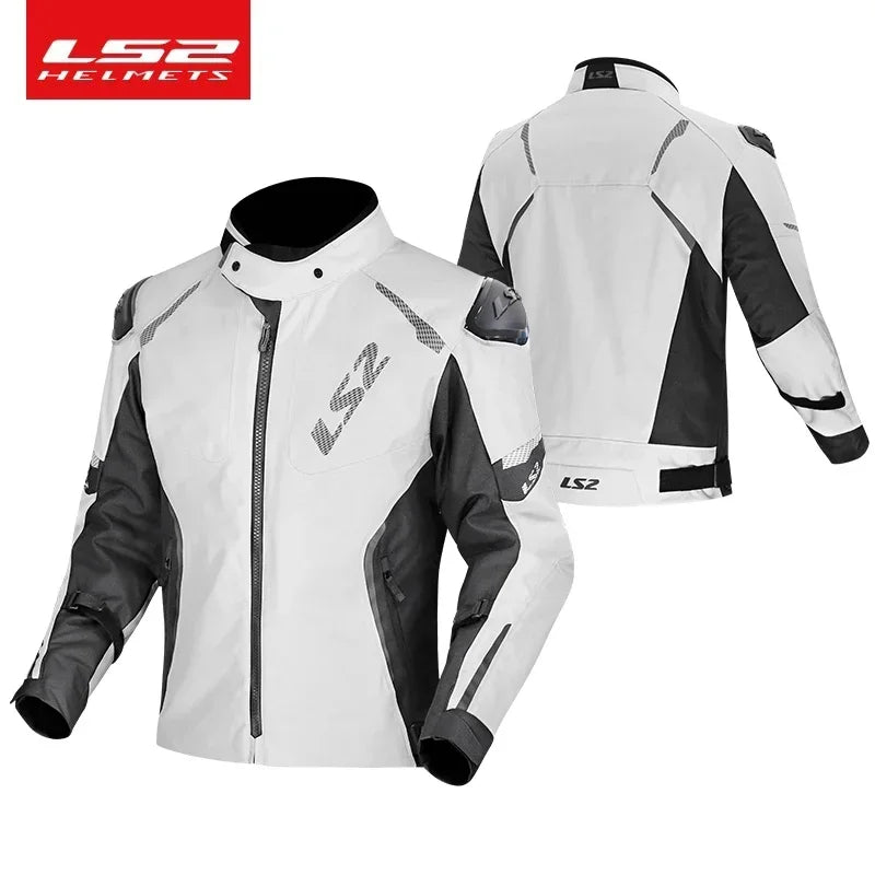 LS2 Winter Waterproof Motorcycle Jacket Men Women CE Certified Riding Jacket Warm Protective Gear with Removable Thermal Liner