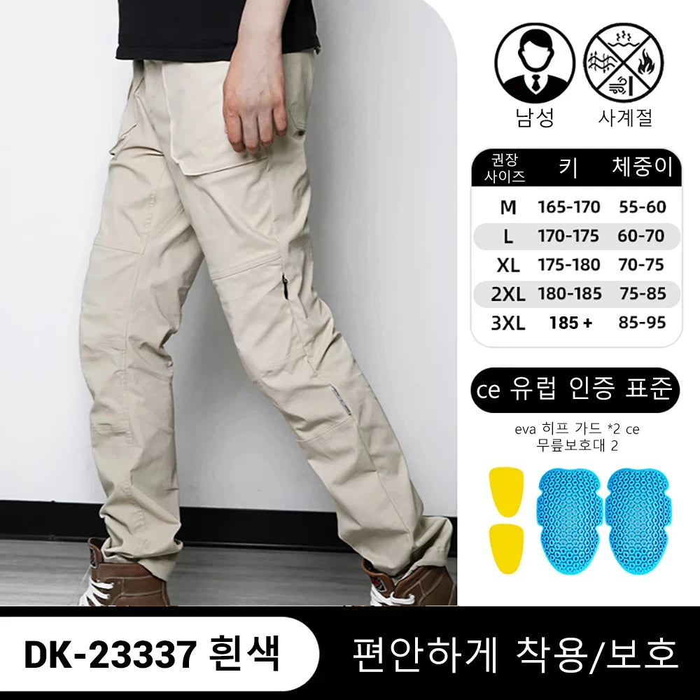 DUHAN Summer Breathable Motorcycle Pants Anti Drop Wear-resistant Logging Pants Male Commuting Motocross Equipment Reflective