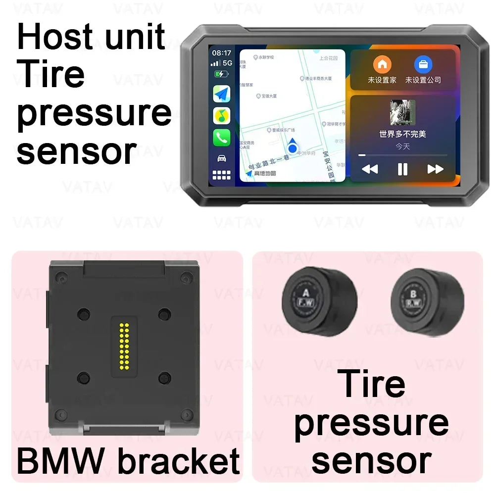 C7 For BMW R1200GS R1250 R1300GS Touch Outdoor Waterproof Sunsceen External Portable Motorcycle Navigator CarPlay Android Auto