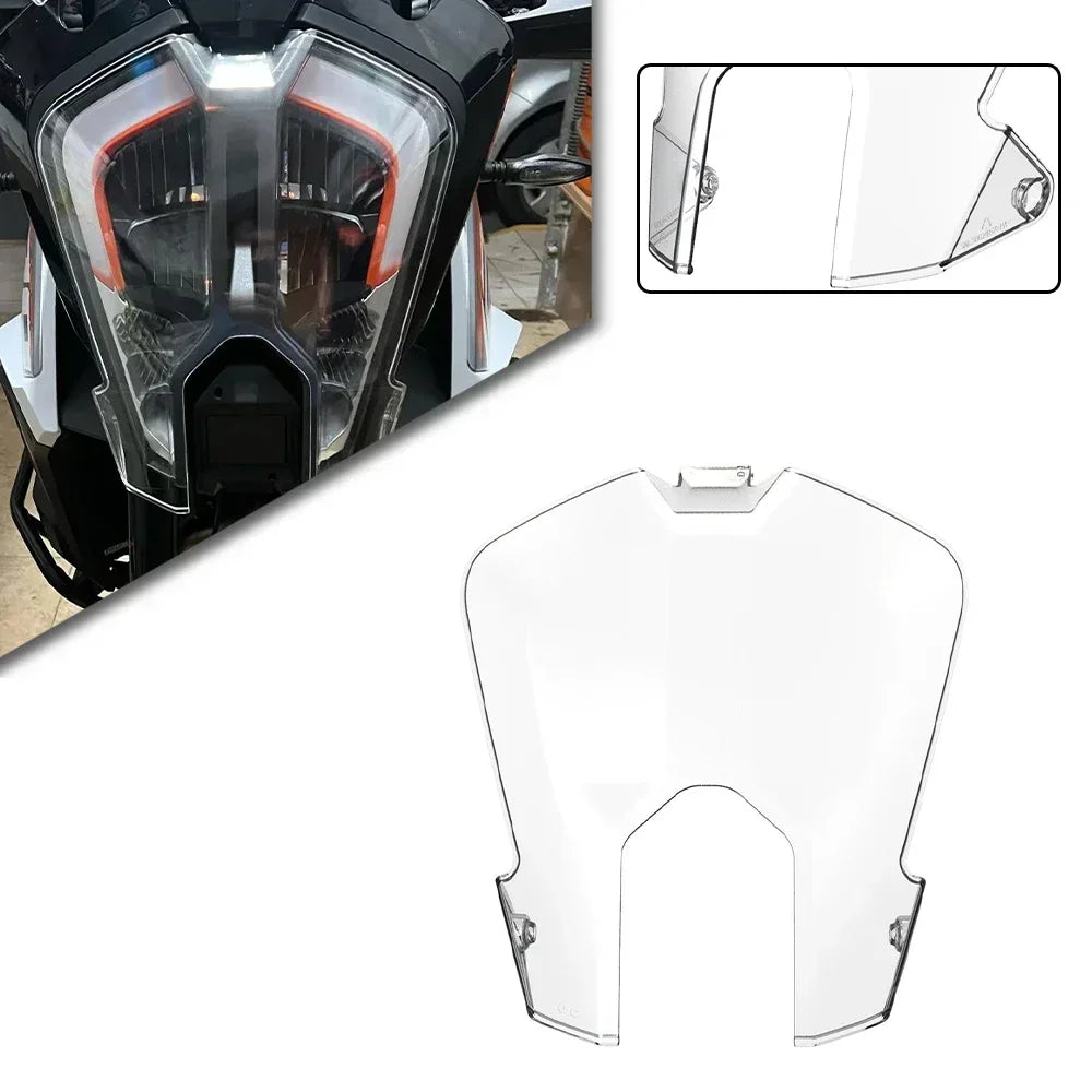 For KTM 1290 Super Adventure ADV R S 2021 2022 2023 Moto Front Head Light Protection Acrylic Headlight Protector Guard Cover