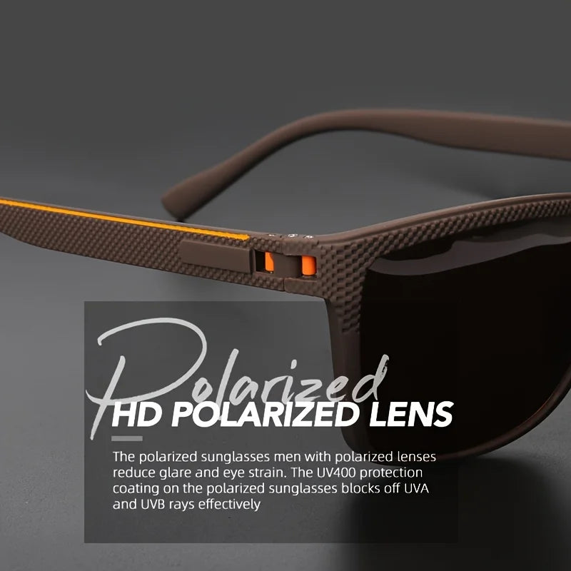 3pcs New Square Sunglasses Full Frame Polarized Spring Hinge Lightweight Unisex for Driving Fishing Sports Fashion