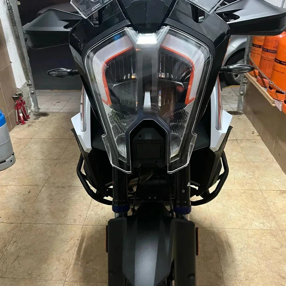 For KTM 1290 Super Adventure ADV R S 2021 2022 2023 Moto Front Head Light Protection Acrylic Headlight Protector Guard Cover