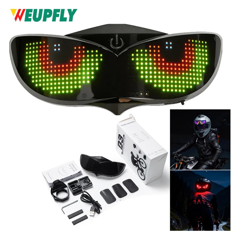 Smart LED Helmet Display (Without Helmet) - Bicycle Helmet LED Display, Ebike Helmet with App, Cycling Helmets with Turn Signals