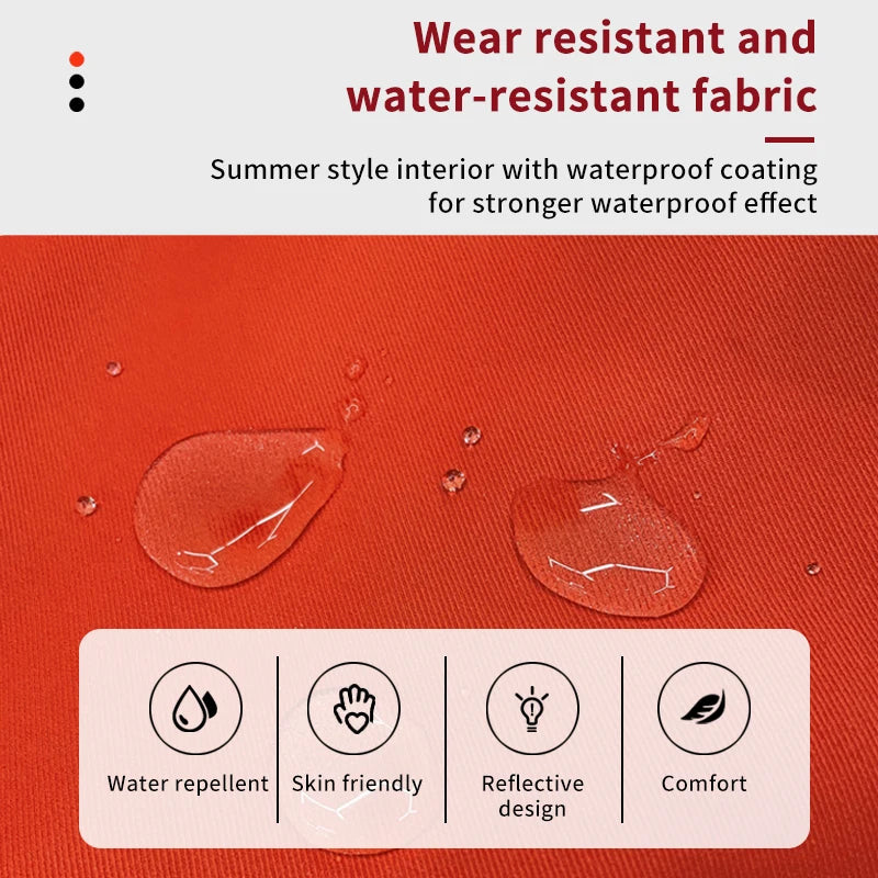 Motorcycle Jacket Spring Summer Breathable Splash-proof Fabric Men Women Riding Clothing With CE Protective Gears Accessories