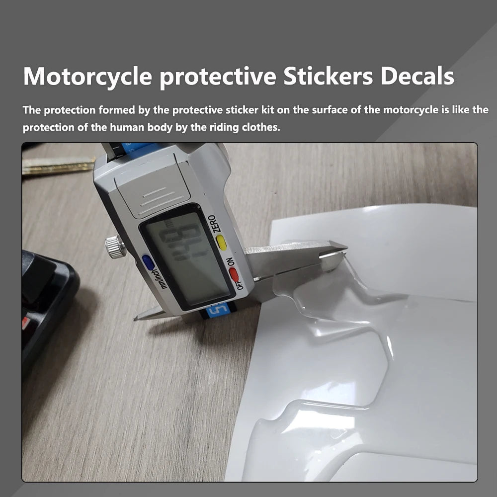 Z650RS 2024 Motorcycle Tank Pad Protector Fit For KAWASAKI Z650 RS 2022-2023 Transparent Fish Bone Decal