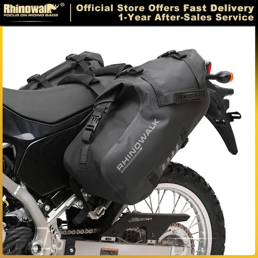 Rhinowalk Motorcycle Bag 100%Waterproof 18L/28L/48L Large Capacity 2 Pcs Universal Fit Motorcycle Pannier Bag Saddle Side Bags