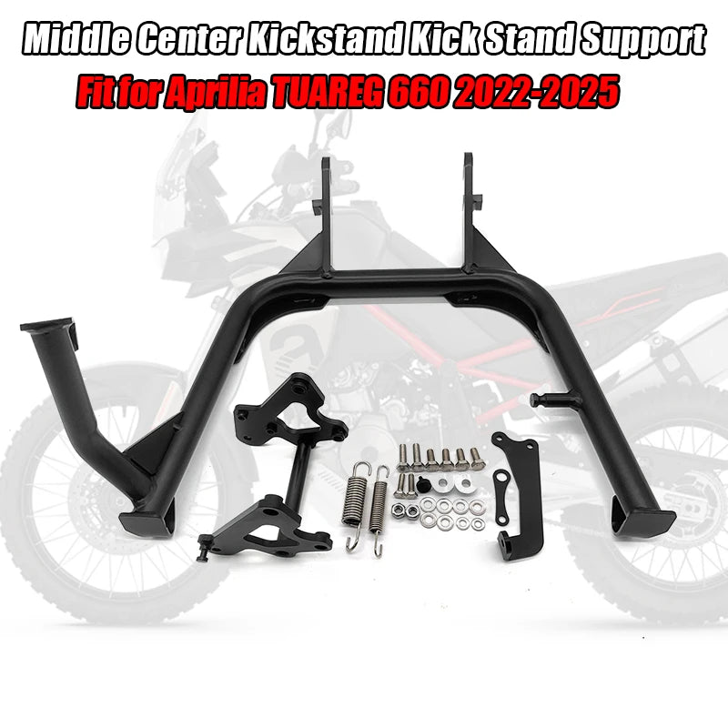 Motorcycle Fit for Aprilia TUAREG 660 2022- 2025 Accessories Original Middle Center Kickstand Kick Stand Parking Support Bracket