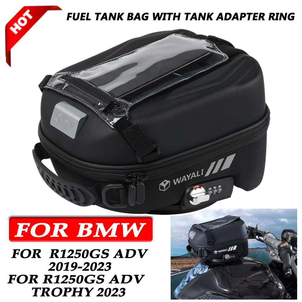 Motorcycle Fuel Tank Bag for BMW R1250GS Adv 2019-2023 1250GS Adv Trophy 2023 Navigation Packag Storage Bag with Lnstall Adapter