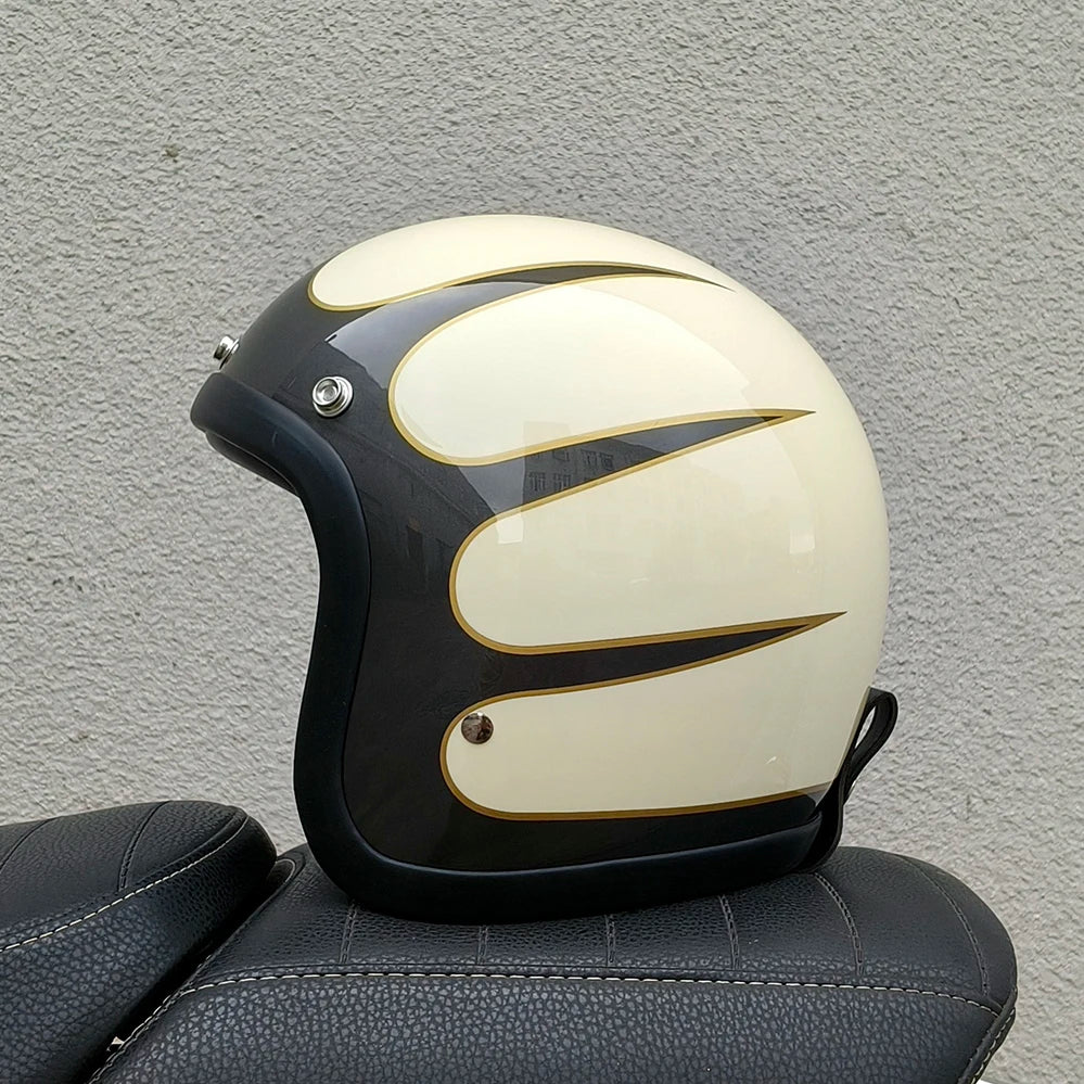 Genuine Vintage TT&COCASCOS Fashion Motorcycle Helmet Retro Scooter Riding Open Face 3/4 Jet Casco Moto Capacete DOT Approved