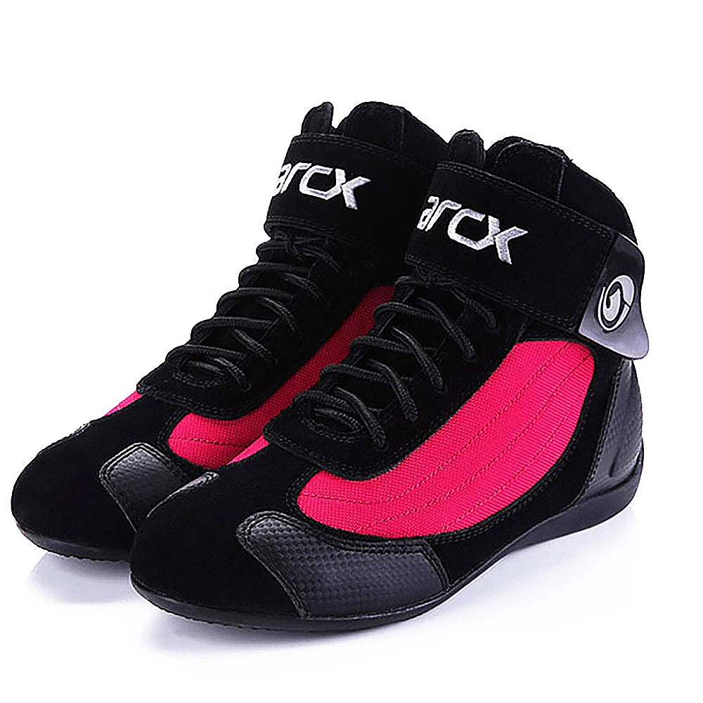 ARCX Motorcycle Cow Leather ankle shoes Motorbike Genuine Chopper Cruiser Touring Racing boot Riding shoes