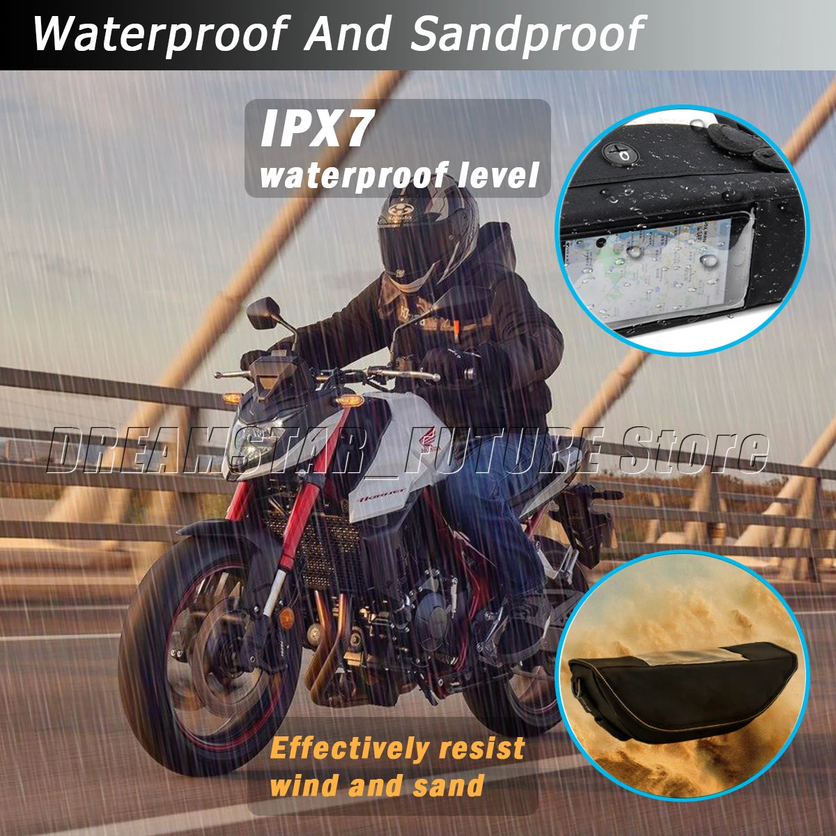 For HONDA CB750 CB 750 HORNET 2023 Motorcycle Waterproof And Dustproof Handlebar Storage Bag