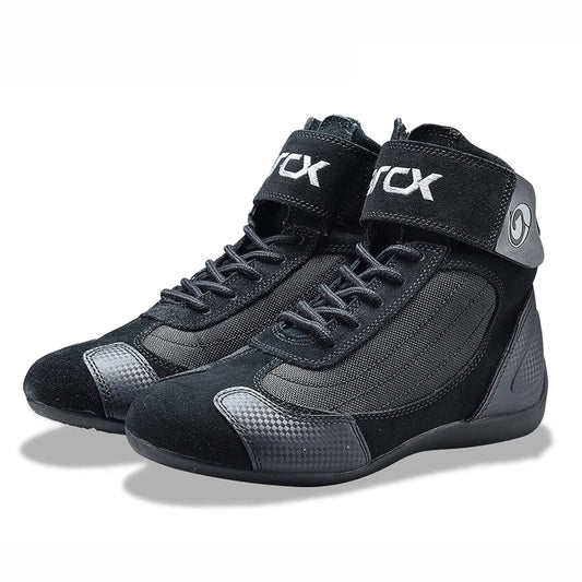 ARCX Motorcycle Cow Leather ankle shoes Motorbike Genuine Chopper Cruiser Touring Racing boot Riding shoes