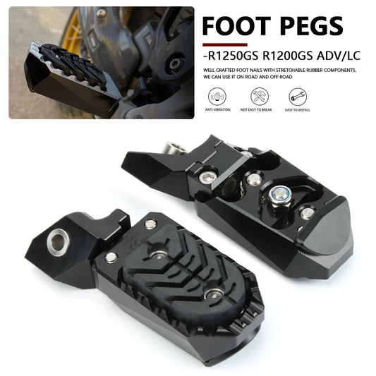 For BMW R1200GS R1250GS NEW Motorcycle CNC Highway Front Foot Pegs Rotatable Footrest Footpegs R 1250 GS Adventure R 1200 GS ADV