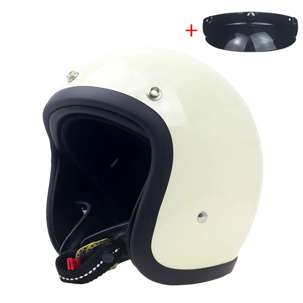 Retro 500TX Open Face Motorcycle Helmet Genuine Vintage Scooter Riding 3/4 Jet Casco DOT Approved Moto Capacete BLD