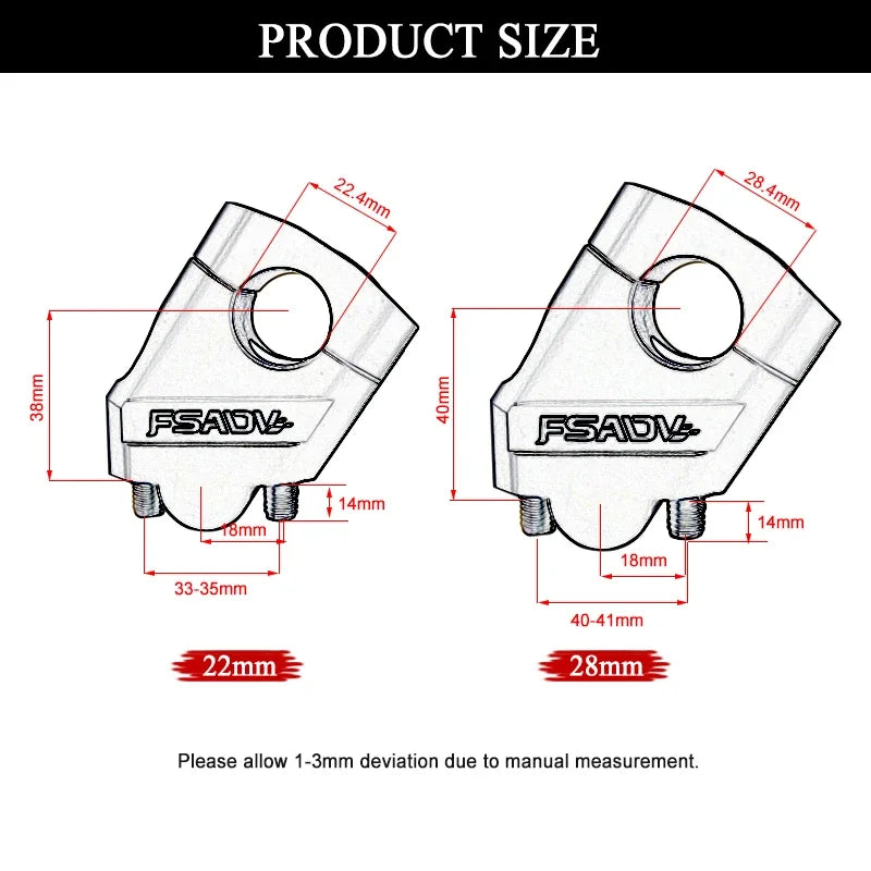 For Suzuki V-STROM 800DE Vstrom 800 DE V STROM 800DE 2023 2024 Motorcycle Handlebar Riser Bar Mount Handle Clamp Accessories